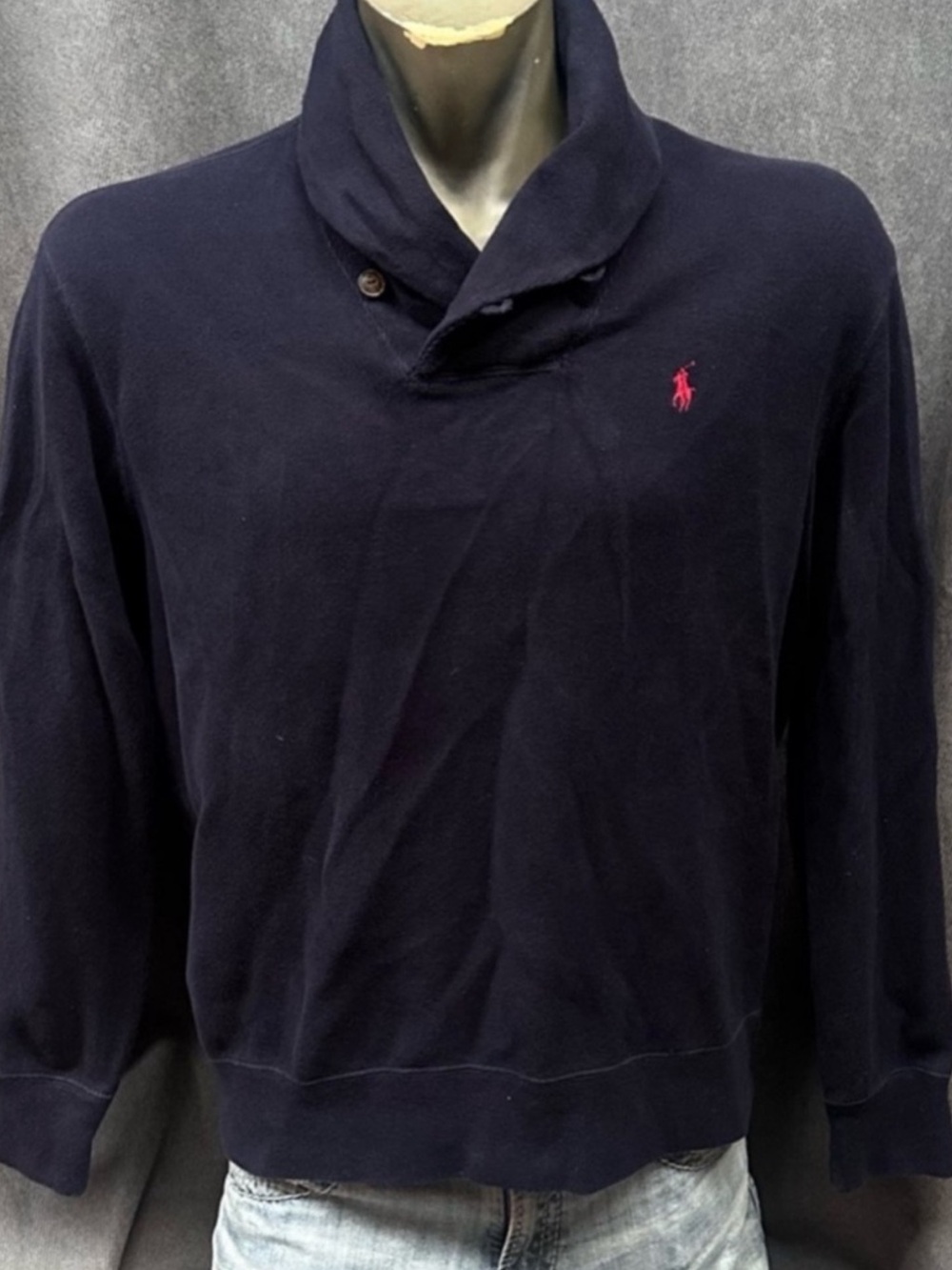 Polo Ralph Lauren Shawl Collar Turtleneck Sweatshirt Mens XL